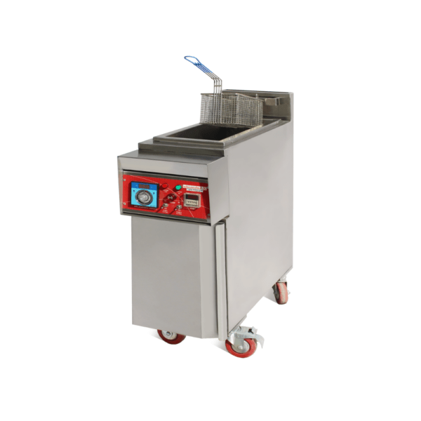 Deep Fryer Single Tank Double Basket with Chip Dump